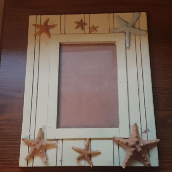 3.75"×5.5" VINTAGE HANDMADE STARFISH FRAME - Picture 1 of 8